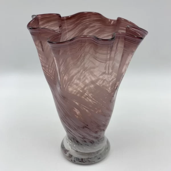 purple glass vase vintage close