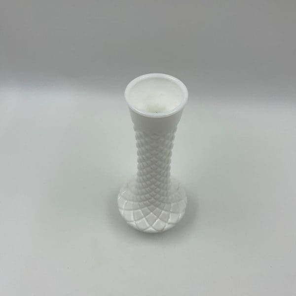 vintage white milk glass vase top