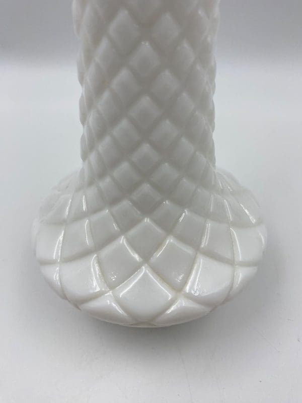 vintage white milk glass vase base