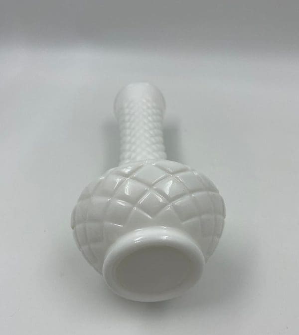 vintage white milk glass vase bottom