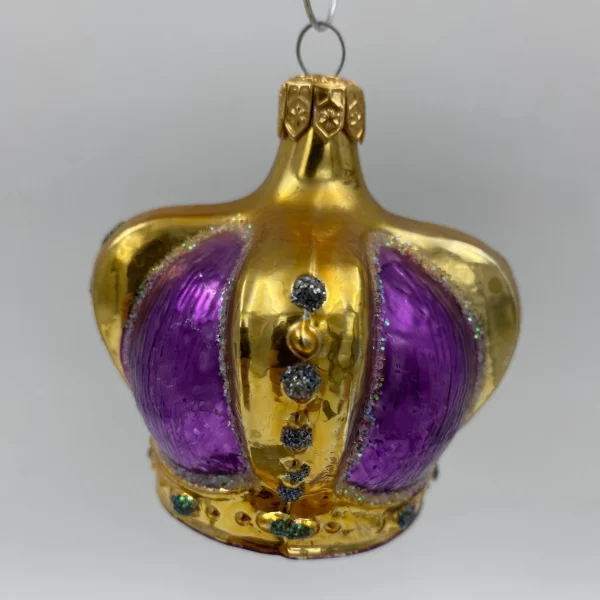 vintage Radko ornaments front close purple gold crown