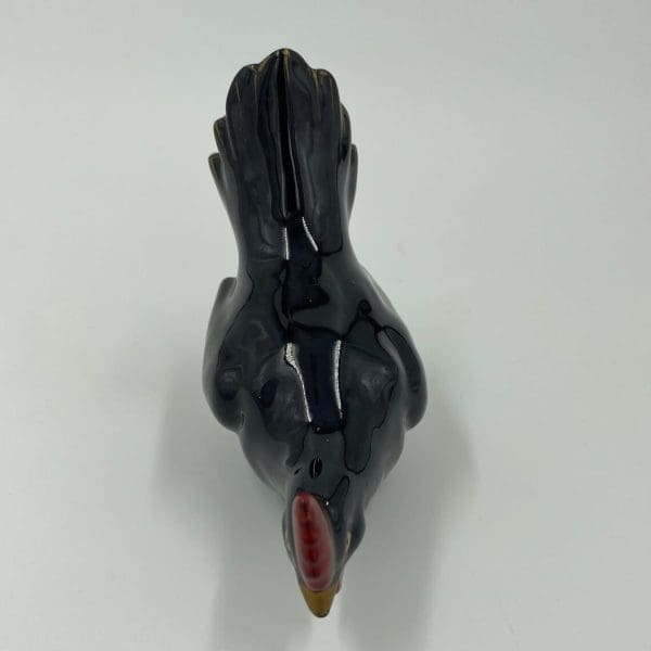 black ceramic rooster back