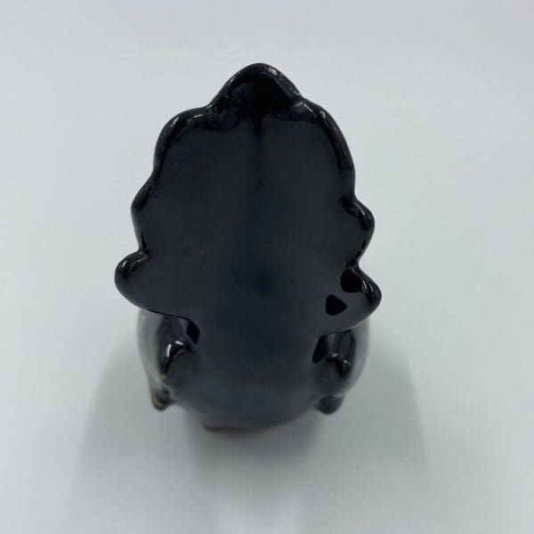 black ceramic rooster back