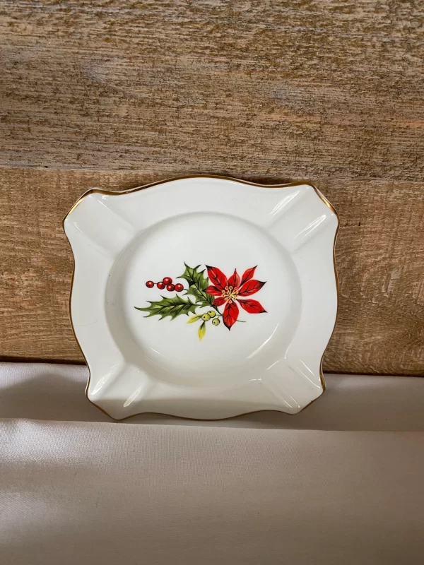 Poinsettia ashtray Royal Adderley 1970s standing