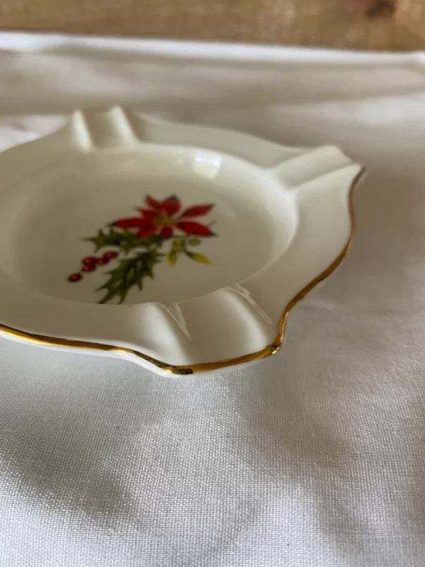 Poinsettia ashtray Royal Adderley 1970s side on