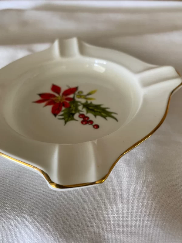 Poinsettia ashtray Royal Adderley 1970s side close