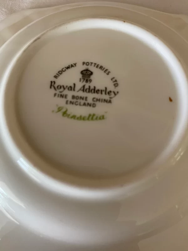 Poinsettia ashtray Royal Adderley 1970s bottom