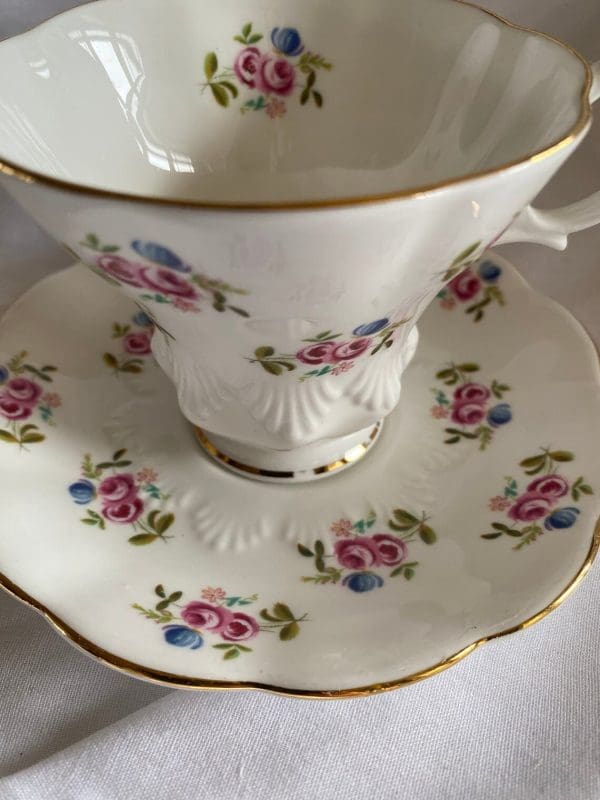 Royal Albert bone china tea cup floral pattern closeup