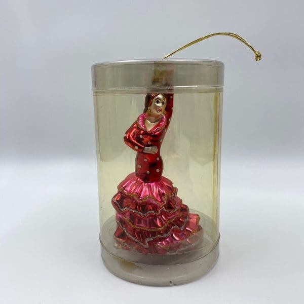 salsa dancer ornament red dress, still in original package