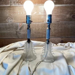 vintage clear glass lamps 1940s