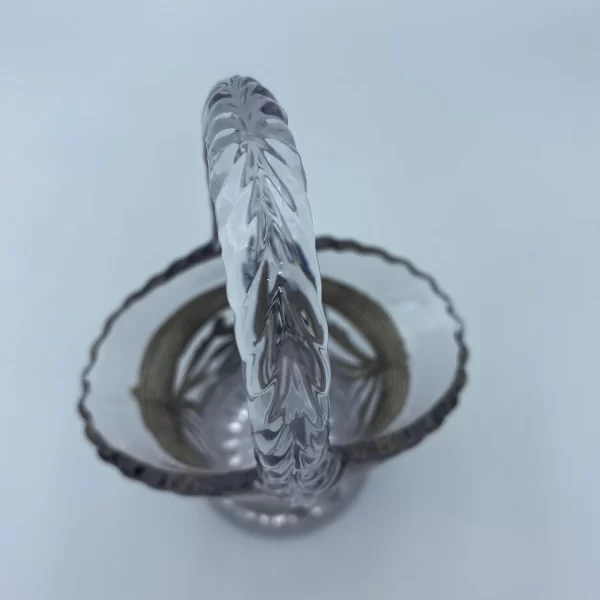 vintage glass basket handle