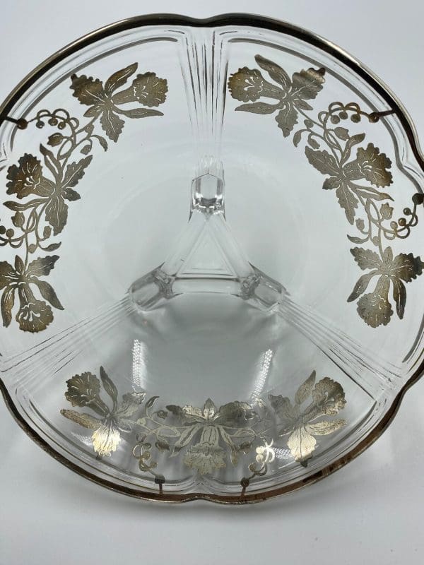 daffodil bowl in silver overlay