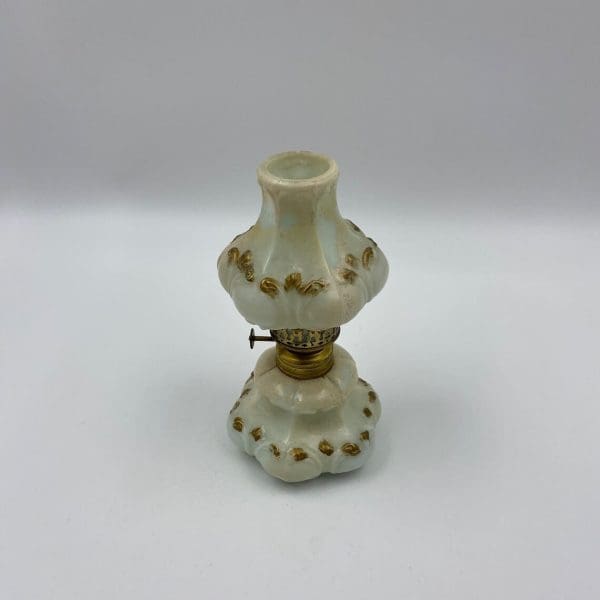 vintage green oil lamp top