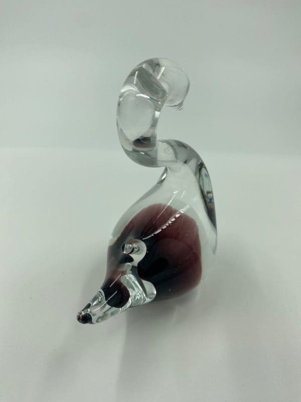 vintage handblown glass swan top