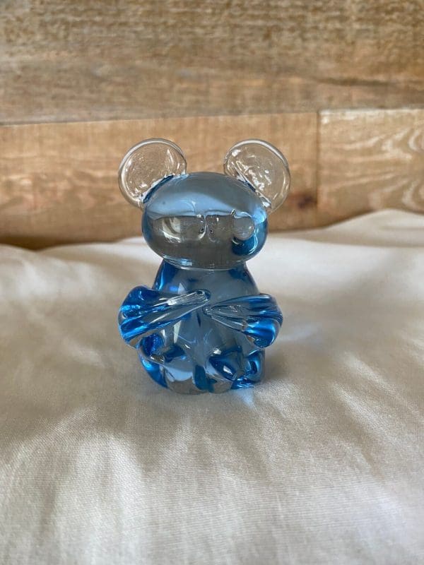 koala bear figurine front blue glass