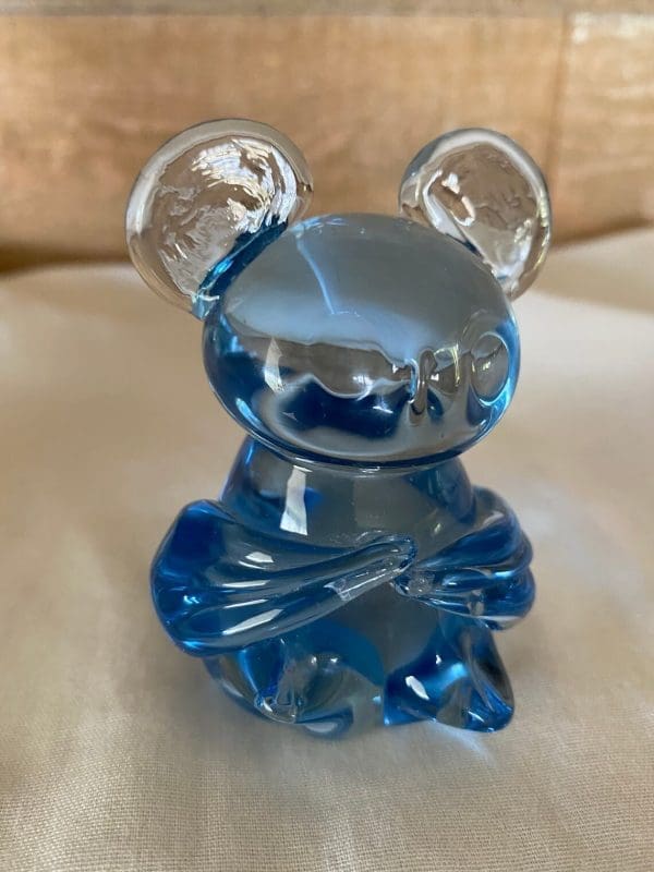 koala bear figurine blue glass front