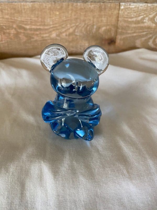 koala bear figurine blue glass