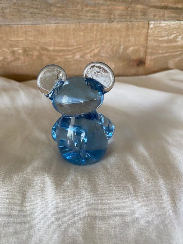 koala bear figurine back blue glass