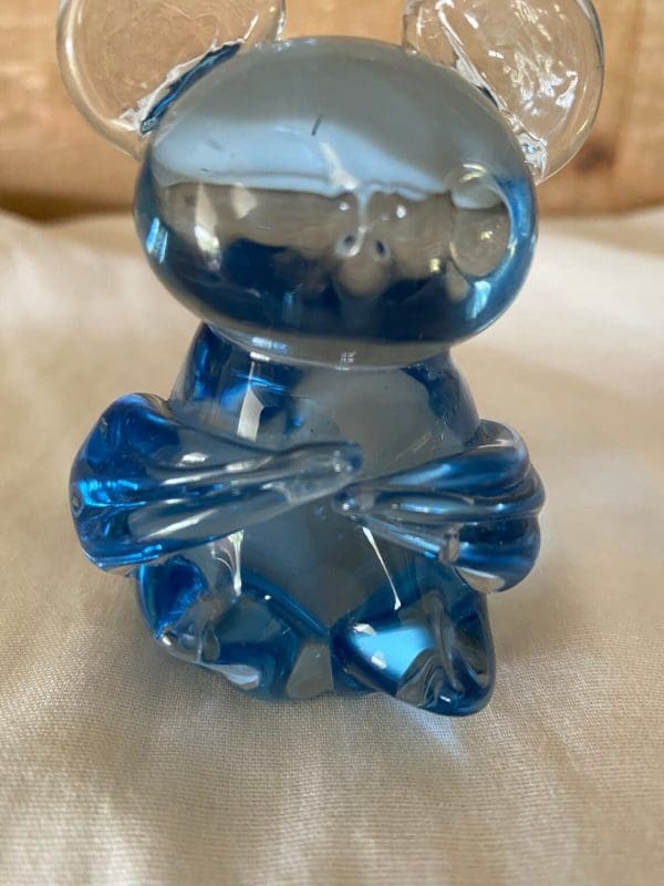 koala bear figurine close blue glass