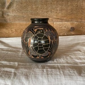 turtle vase carved