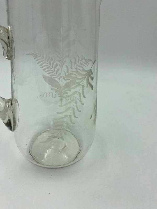 vintage glass pitcher clear glass