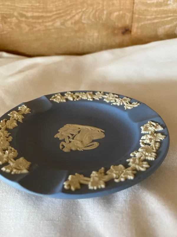 blue Wedgwood ashtray rests