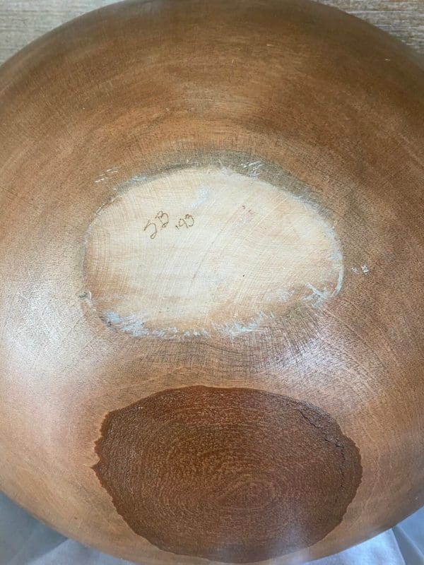 Painted wooden bowls signed bottom