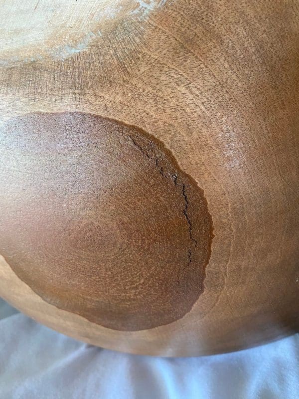 Painted wooden bowls knot in wood