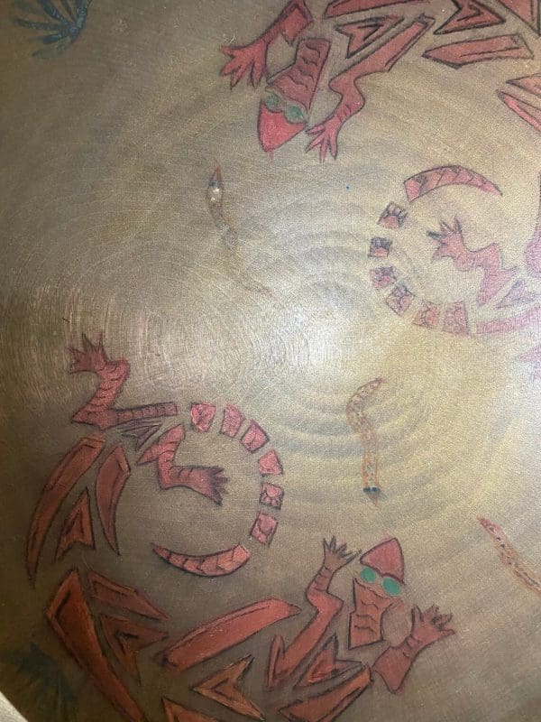 Painted wooden bowls tribal painting