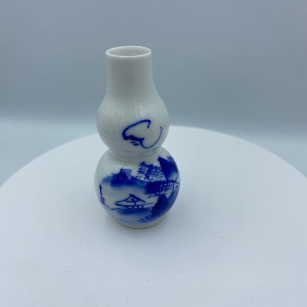 vintage blue and white porcelain single