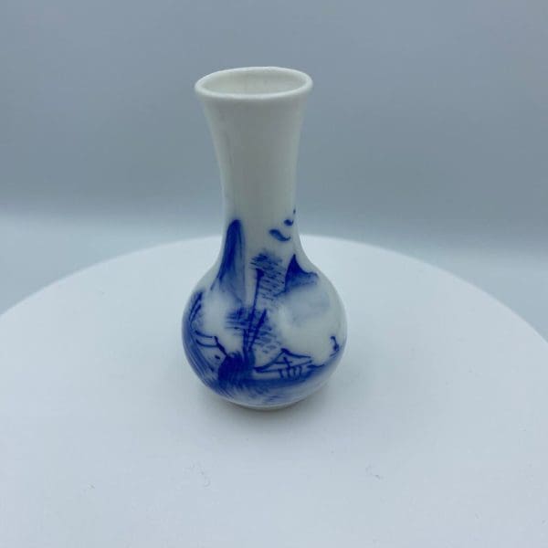 vintage blue and white porcelain single one