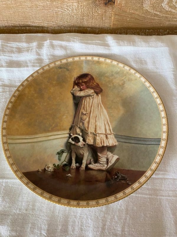 Royal Doulton decorative plates "In Disgrace"' by Charles Burton Barber flat