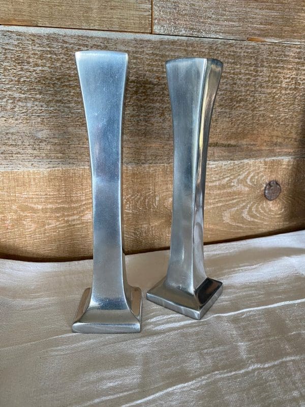 metal candle holders vintage close side