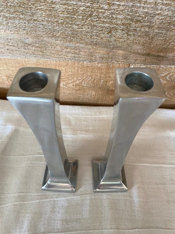 metal candle holders vintage tops