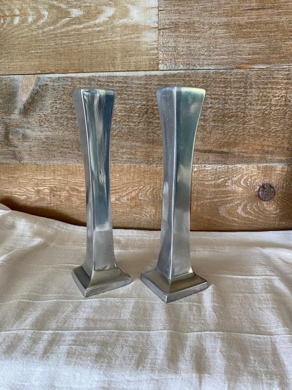 Aluminum Silver Candlestick Holders4 Vintage Decor From Memories Ago