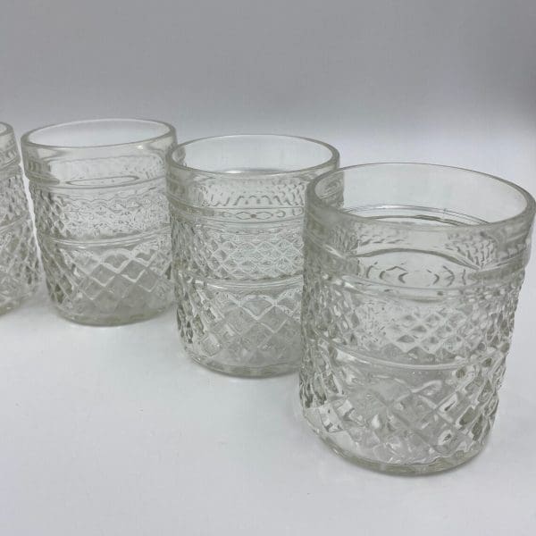 Anchor Hocking Wexford glasses set of six clear glass barware