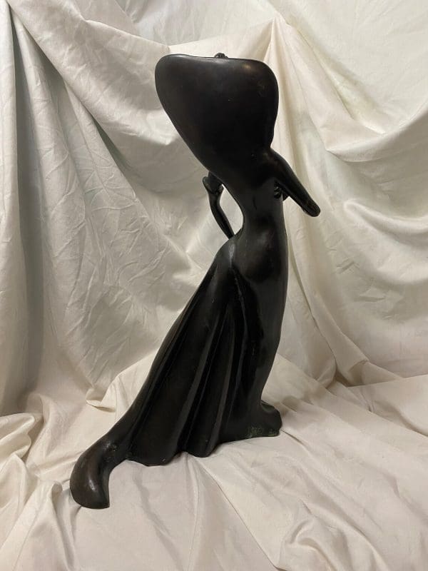 Art Nouveau Sculpture dancing lady back