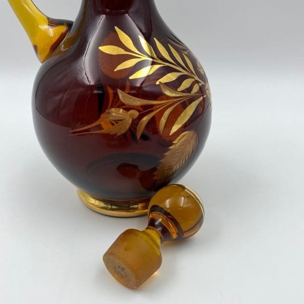 Bohemian crystal decanter close stopper