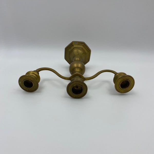 vintage brass candelabra laying