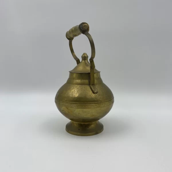 vintage brass teapot back