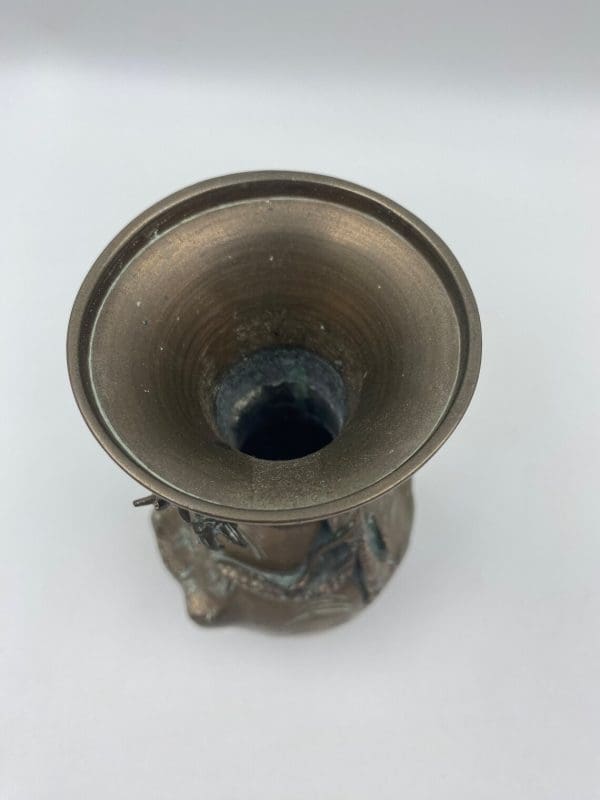 antique Japanese bronze vase rim