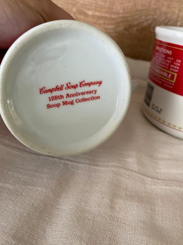 Campbell soup mugs bottom 125th anniversary