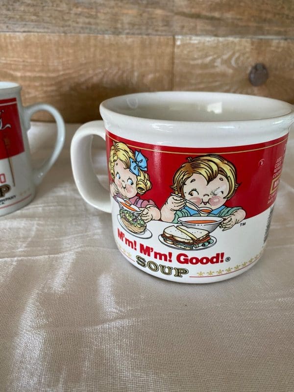 Campbell soup mugs front of second of pair