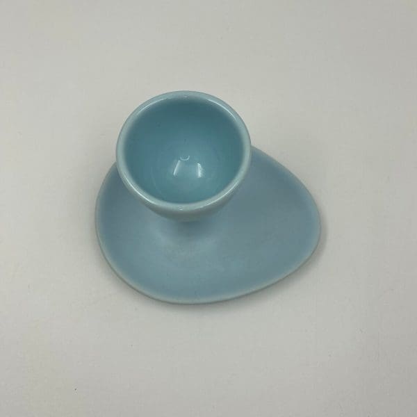 vintage egg cups Light Blue Egg Cup Server Capodimonte top