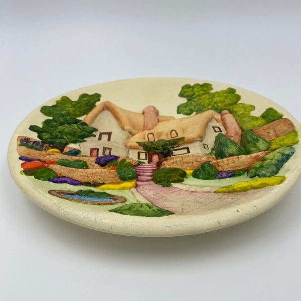 vintage hand painted plates edge