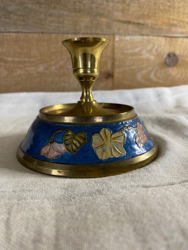 cloisonné candle holder close enamel base