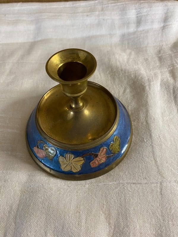 cloisonné candle holder top view