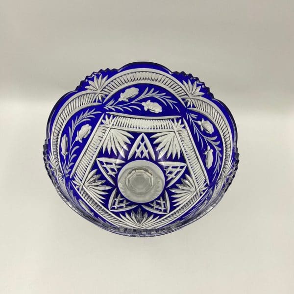 cobalt blue crystal bowl top