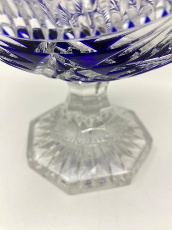 cobalt blue crystal bowl base