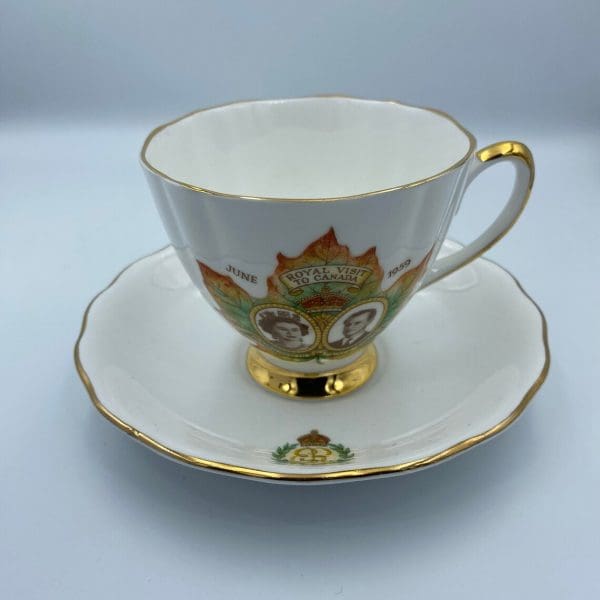 Queen Elizabeth tea cup Royal visit to Canada 1959 Colclough